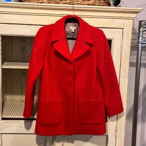 Red j crew coat